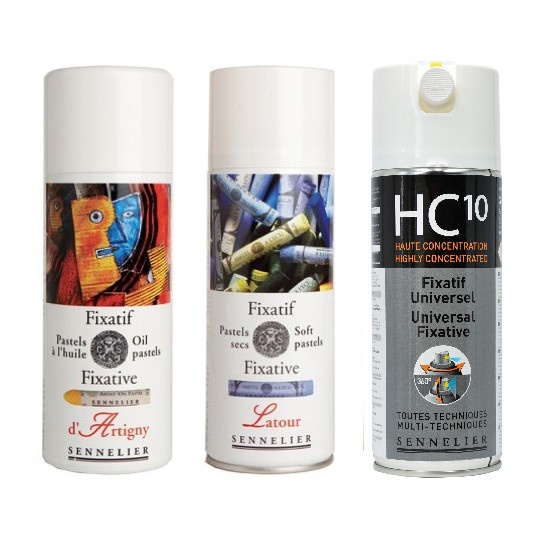 Promo Sennelier Aerosol Fixative Spray Fiksatif Cat Pelindung Karya Lukis