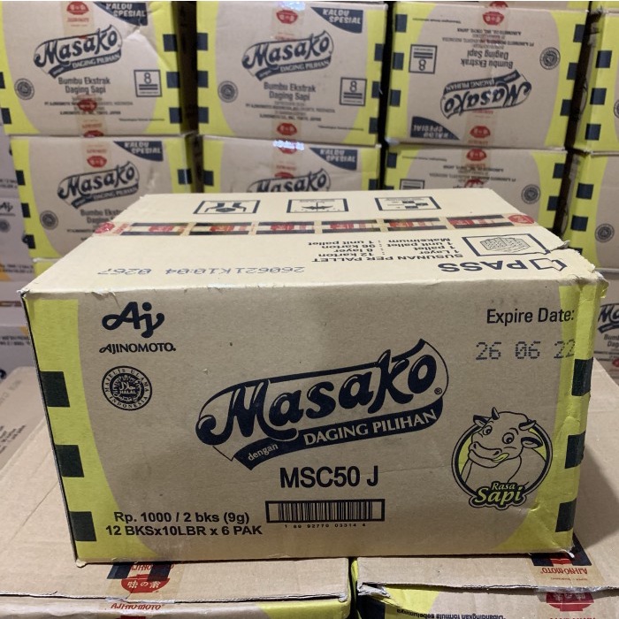 

Masako Sapi Renceng 9gr 1 Dus isi 120pcs x 6pak