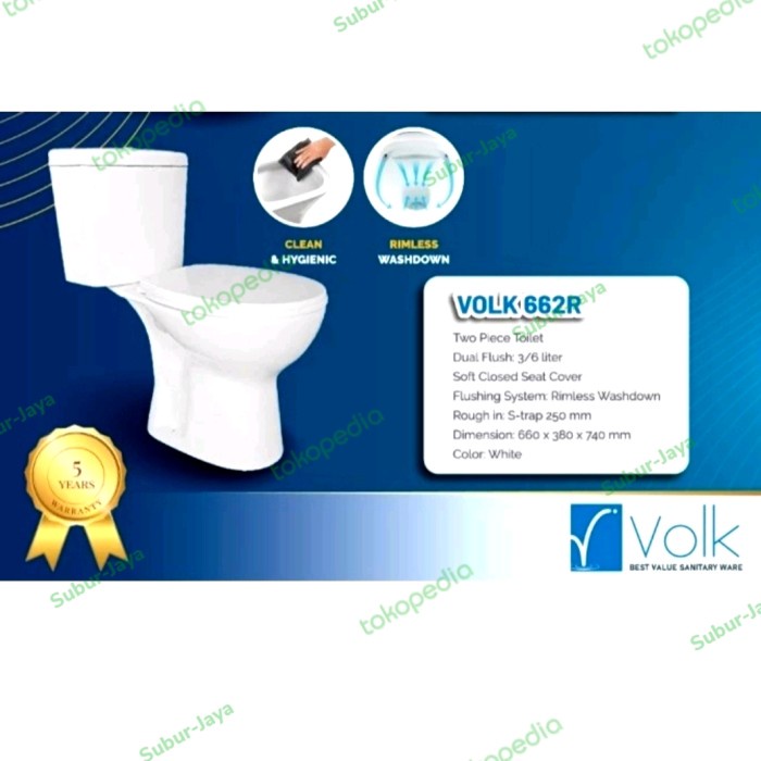 Promo kloset duduk volk 662 / closet duduk volk 662R