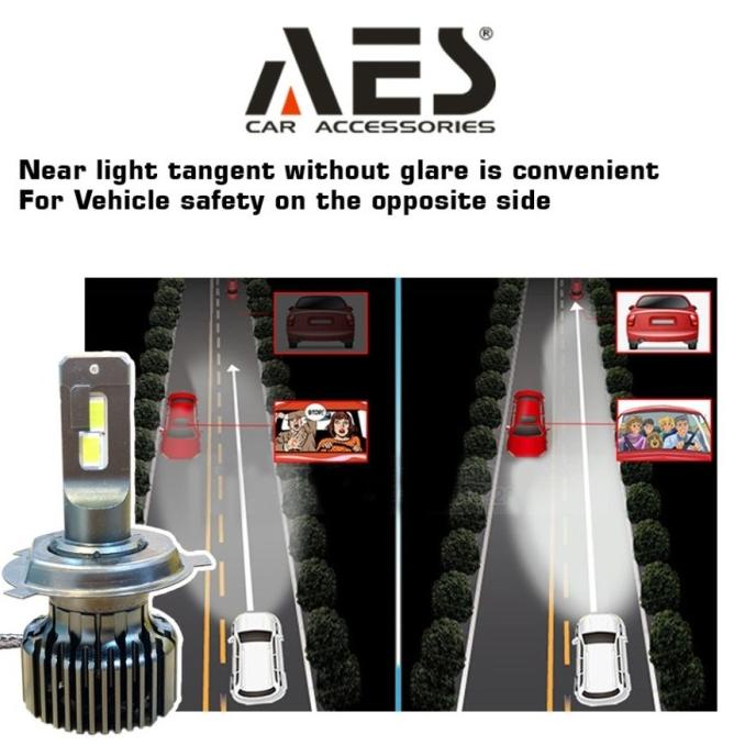 Led Headlight H4 12-24 Volt Turbo Led Lampu Mobil Original