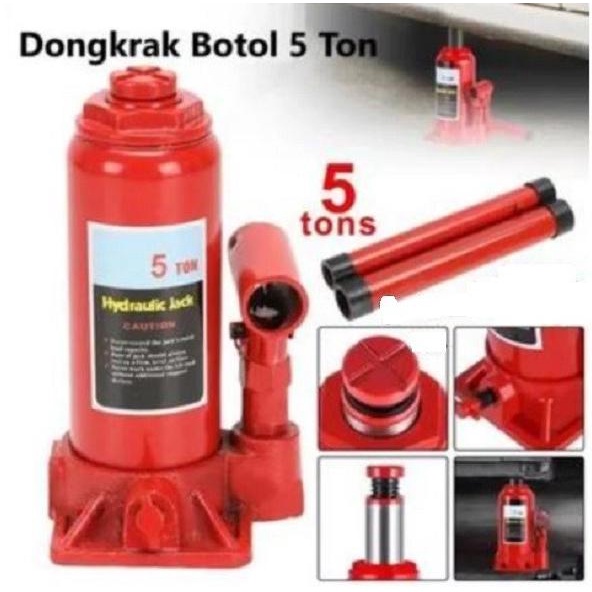 Dongkrak Mobil Hidrolik 5 Ton Dongkrak Botol Hydrolic Mobil 5000Kg Original