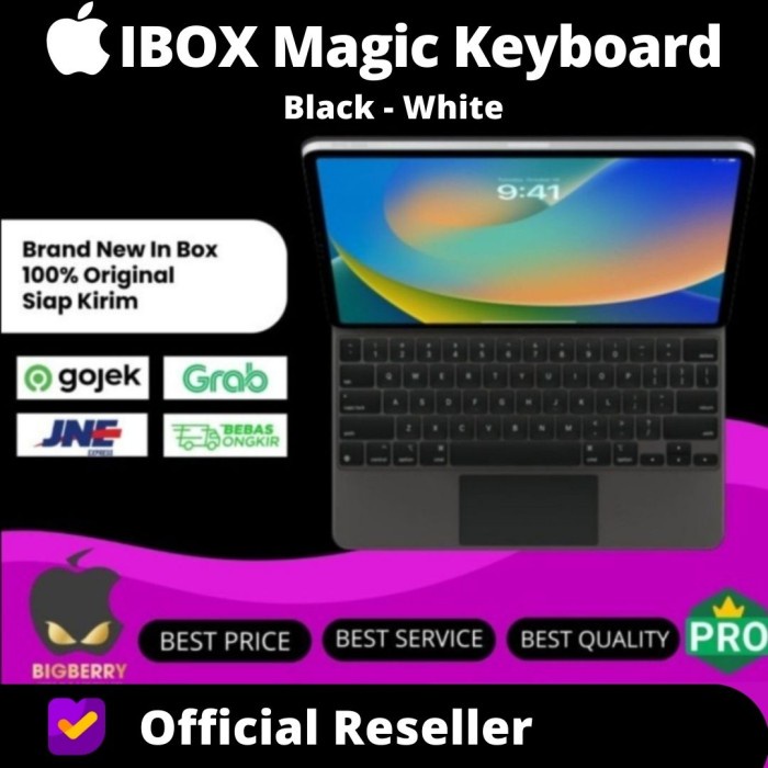IBOX Apple Magic Keyboard iPad Pro 2022 M2 4th 6th Gen 11 12.9 Resmi