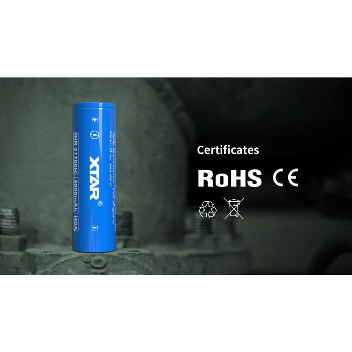 XTAR BATTERY 21700 4000MAH 3.6V RECHARGEABLE