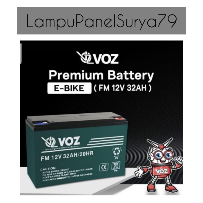 Aki Battery VOZ FM 12V 32AH E-BIKE AKI SEPEDA LISTRIK