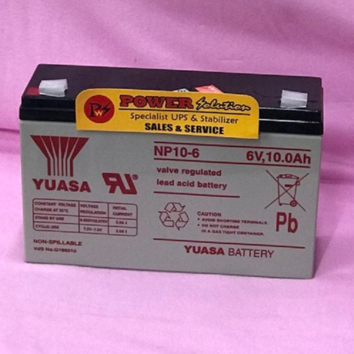 Baterai kering mobil motor pliko mainan anak Aki Yuasa 6v 10Ah 12Ah