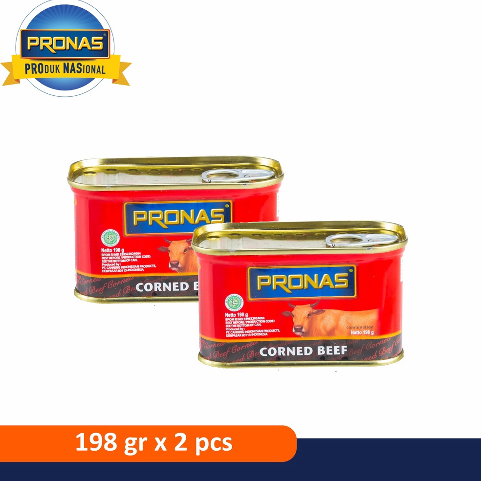 

✨TERBARU✨ Pronas Kornet Sapi Regular 198 g dalam kemasan Kaleng EOE bundling 2 pcs buruan