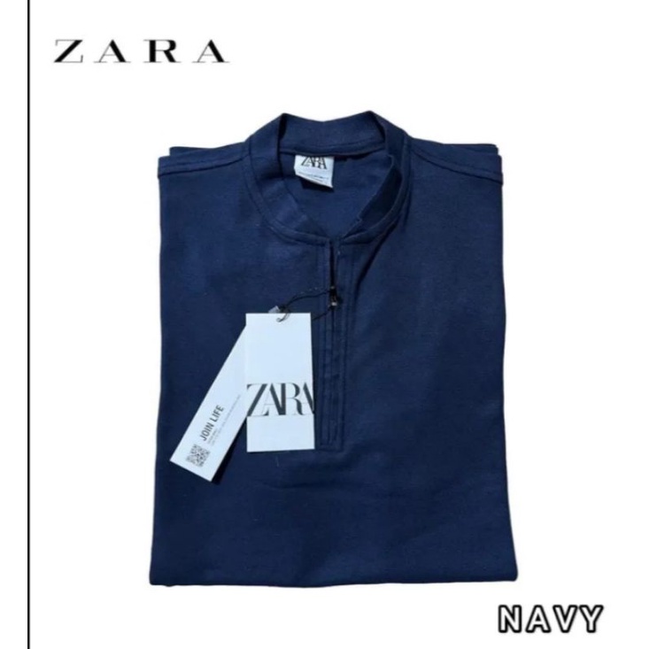 Baju Kaos Kerah Polo Pria T Shirt /Kaos Kerah Pria Kerah Shanghai Zipper / Kaos Lengan Dek