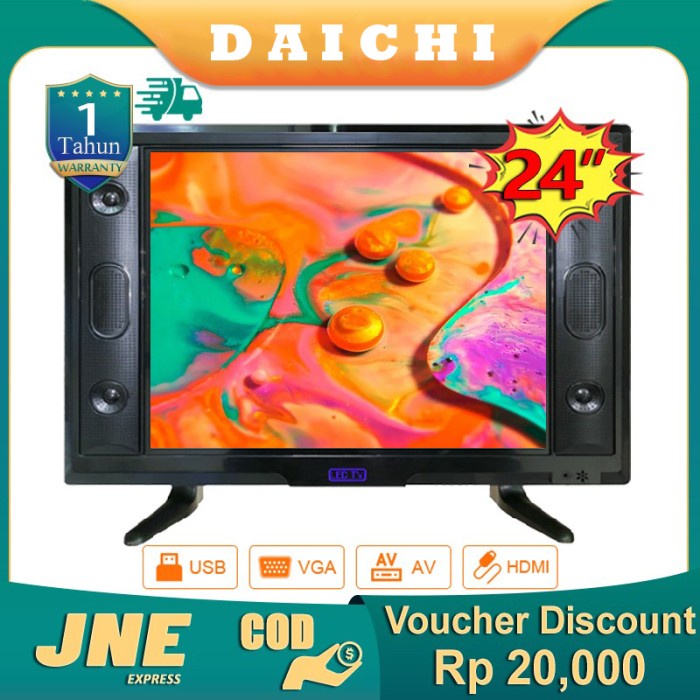 Led Tv 24 Inch Hd Sivatel / Daichi Led Murah Berkualitas