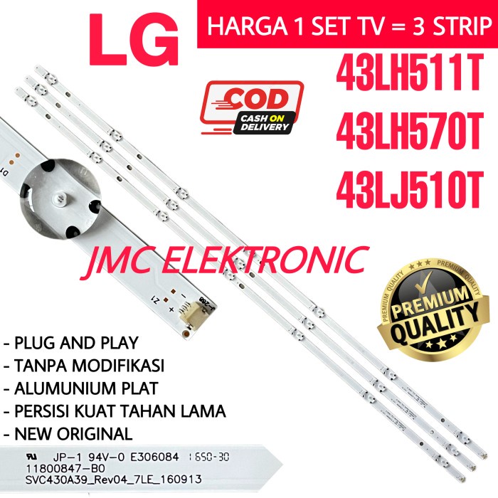 Backlight Tv Led Lg 43 Inch 43Lh511T 43Lh570T 43Lj510T Bl Lg 43In 7K