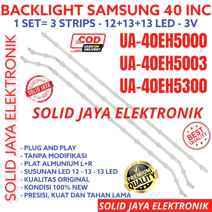 Backlight Samsung 40 Inc Ua40Eh5000 Ua40Eh5003 Ua40Eh5300 Lampu Bl Led