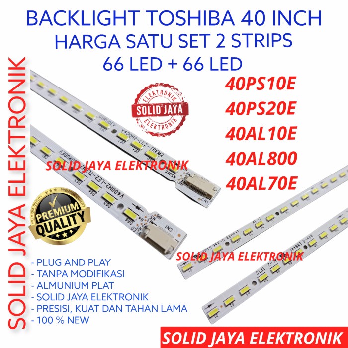 Backlight Tv Led Toshiba 40 Inc 40Ps10E 40Al10E 40Ps20E Lampu Bl Smd