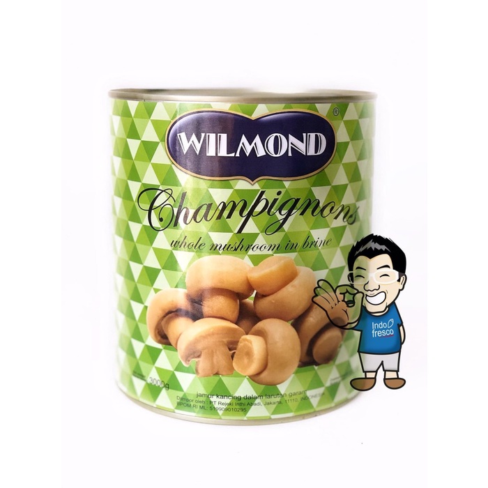 

WILMOND CHAMPIGNONS WHOLE MUSHROOM IN BRINE CANNED- JAMUR KALENG 3KG