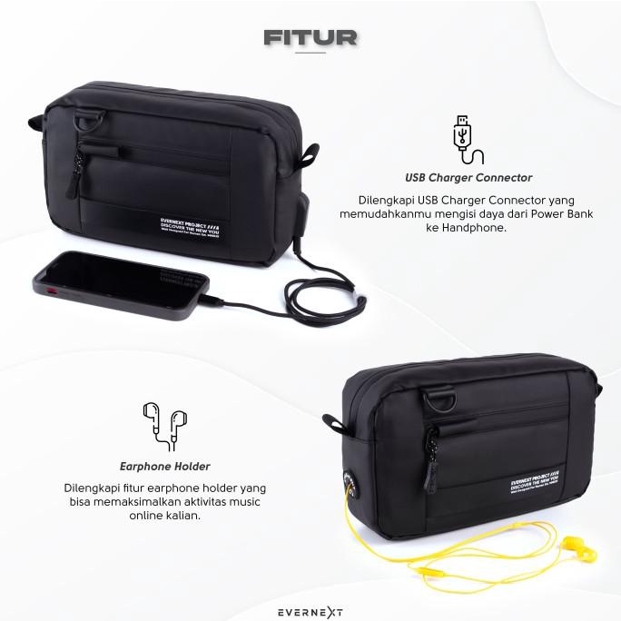 Tas Selempang Distro Keren Original Sling Bag Hp Mini Pria Multifungsi