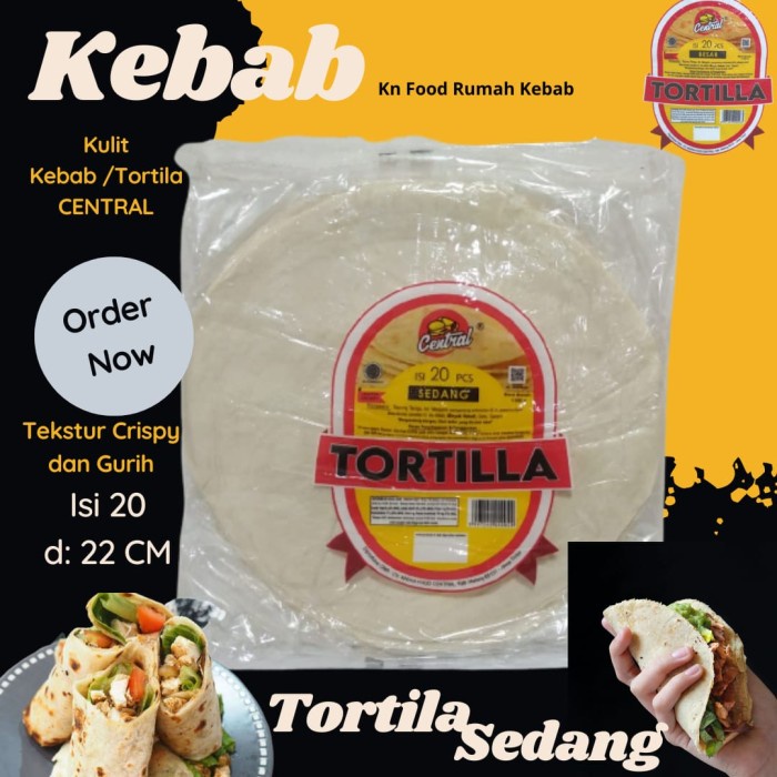 

KHUSUS GOJEK GOKILAT/ 10 PACK TORTILA KEBAB SEDANG D= 22 CM / 200 PCS