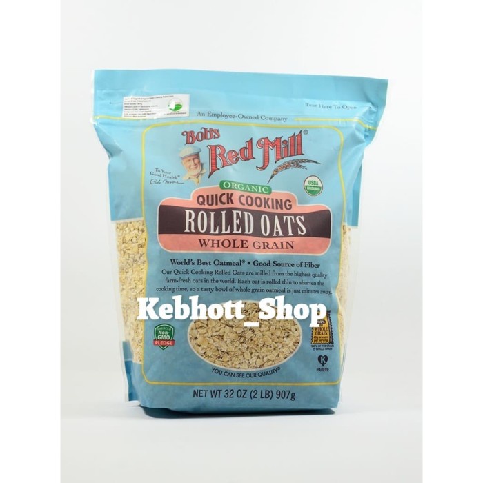 

BOB'S RED MILL ORGANIC QUICK COOKING ROLLED OATS WHOLE GRAIN BOB RED