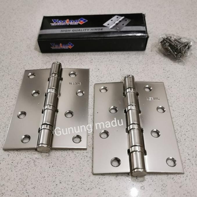 ] ENGSEL PINTU 4" high quality / ENGSEL PINTU RUMAH 4 INCH silver