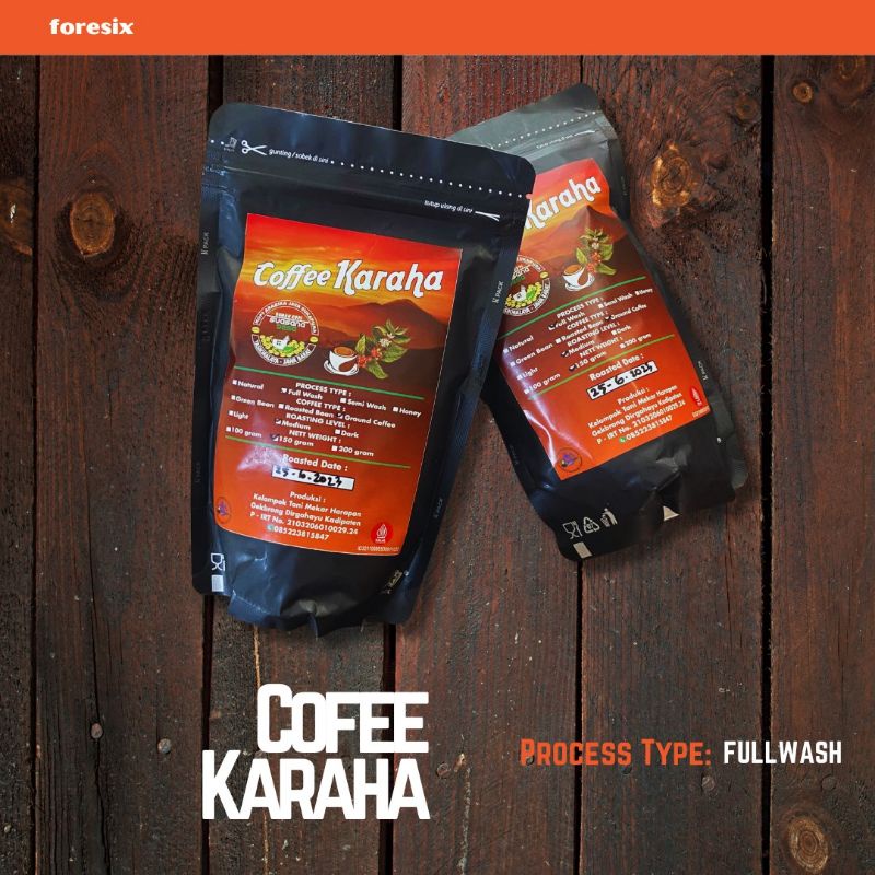 

Coffee Karaha arabika full wash ground coffee medium 150gr