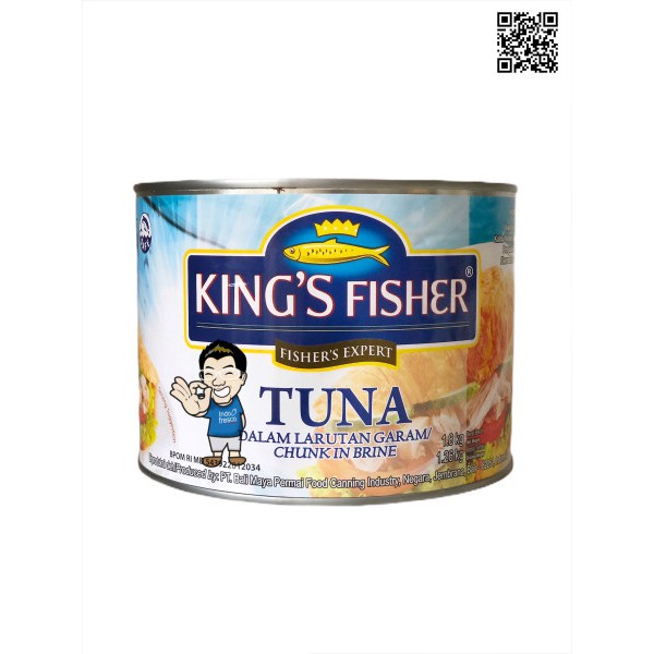 

King'S Fisher Tuna In Brine Canned-Tuna Dalam Air Garam Kaleng 1800G
