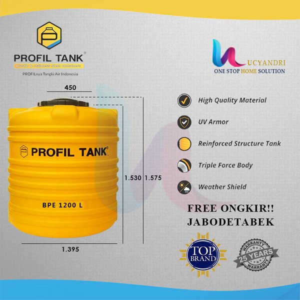 Toren Air Profil Tank BPE 2300 Tandon Tangki Air Profiltank Plastik