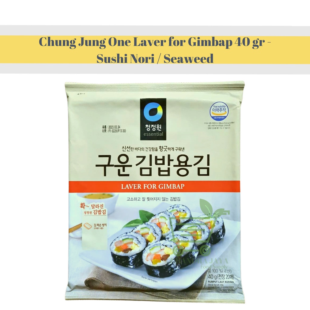 

Chung Jung One Laver For Gimbap 40 Gr - Sushi N / Seaweed