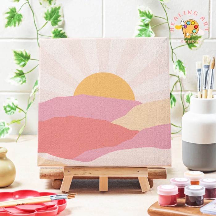 

Paint By Number Lukisan Sunrise Canvas 20X20 Cm