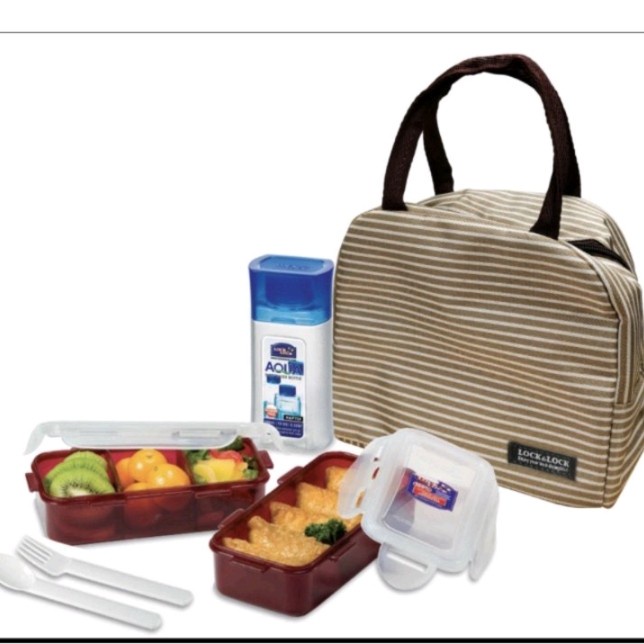 Lock & Lock Lunch Bag Set /New Lock&Lock Lunch Box Lock N Lock