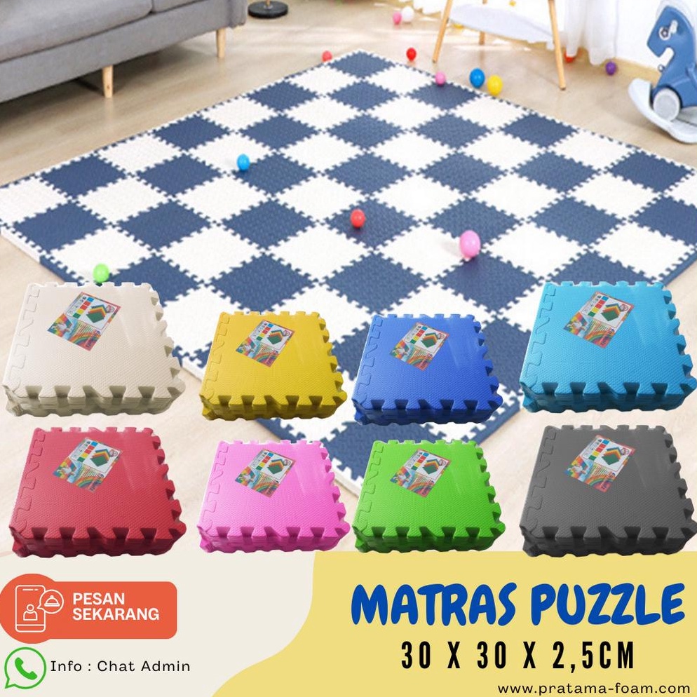 SALE Karpet Matras Eva Foam TEBAL 2,5CM / Matras Puzzle / Alas Lantai Bermain Anak 30x30cm