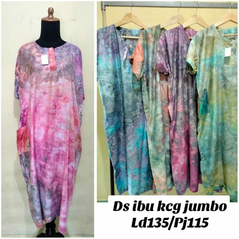 DASTER IBU JUMBO LD 135 BAHAN RAYON/ DASTER SUPER JUMBO / DASTER KENCANA UNGU / GROSIR DASTER