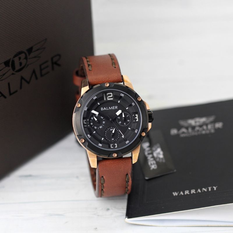 Jam Wanita Balmer 7979 Tali Kulit Free Box