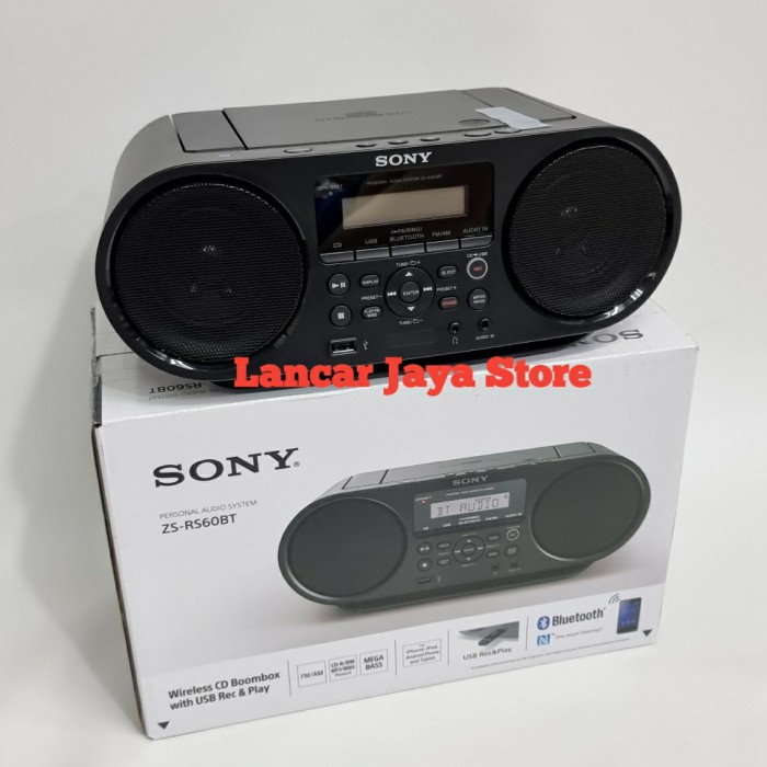 {NurulShop} SONY ZS-RS60BT Bluetooth  Portable CD Boombox Original Sony Cd Player Murah