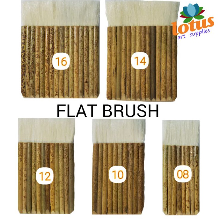 

➠❉✳ Lotus Bamboo Flat Brush Kuas Bambu Sejajar Laris