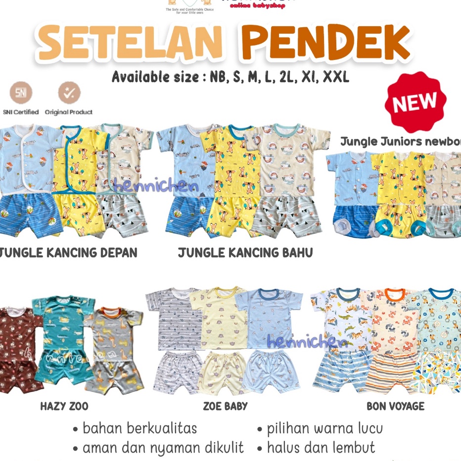 Buruan Beli PROMO 9.9 BAJU TIDUR MURAH LIBBY JUNGLE JUNIORS / BON VOYAGE / ZOE BABY / SUMMER GAMES /