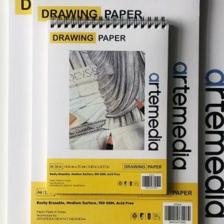 

Ready Stock artemedia spiral sketch book A5/A4 150gsm 30sht Best Produk