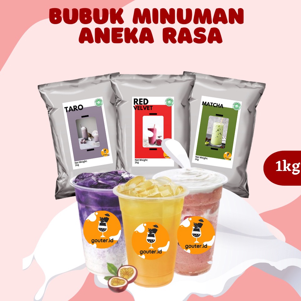 

Laris SERBUK MINUMAN ANEKA RASA 1KG / BUBUK MINUMAN RASA BOBA / BUBUK MINUMAN KEKINIAN / SERBUK MINUMAN BOBA / POWDER MINUMAN / MINUMAN BOBA / BUBUK BOBA