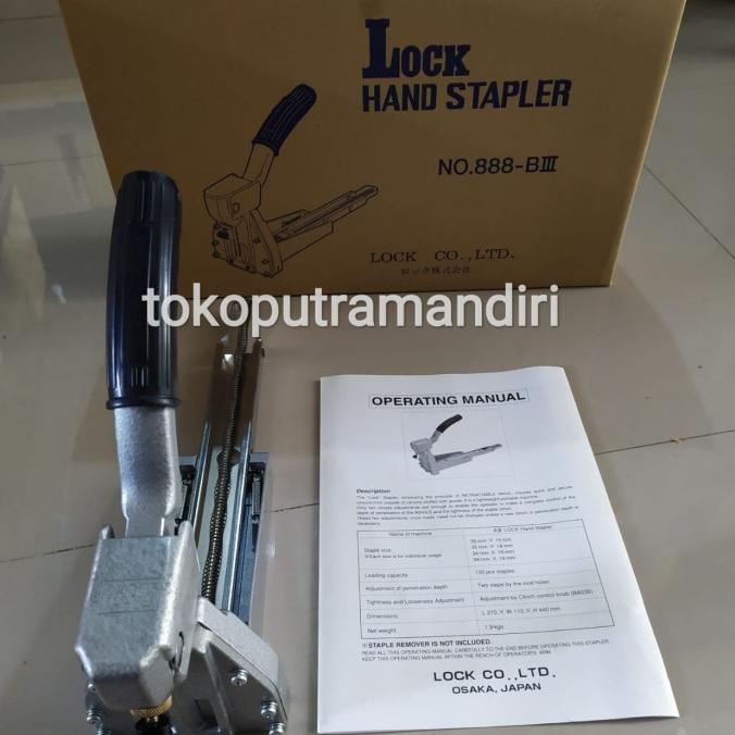 

Lock Hand Stapler 15 Mm Asli Japan / Alat Staples Karton