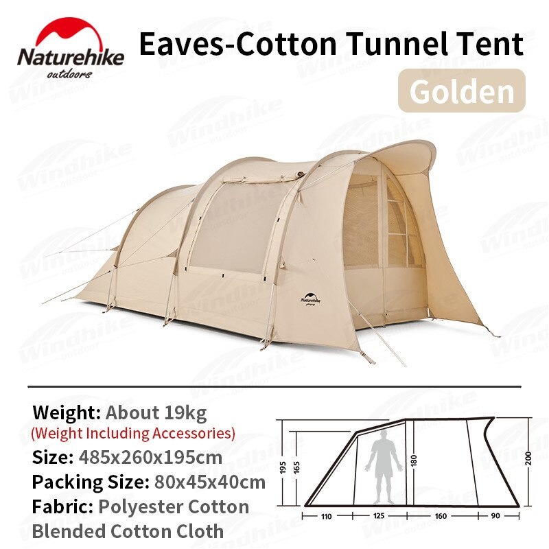 TOKO.PEJALAN TENDA EAVES COTTON CLOTH 4 PERSON NATUREHIKE NH22ZP010