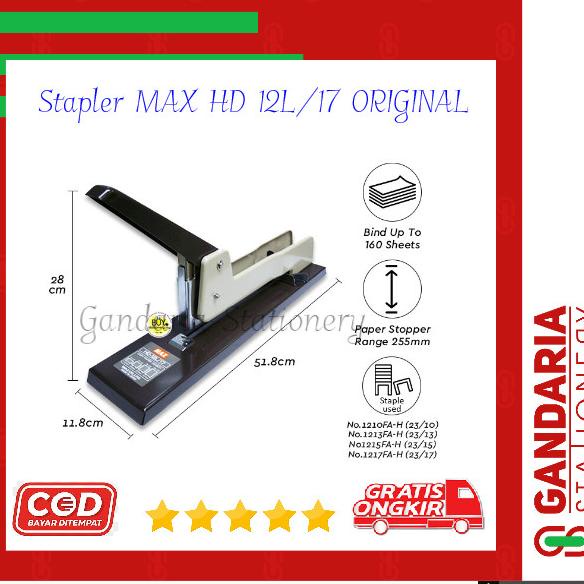 

Max Staples Hd 12L/17 Heavy Duty Steples Besar Hexter Jilid