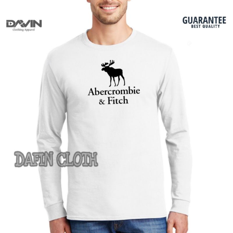 Kaos Pria Baju Tshirt Lengan Panjang Abercrombie And Fitch