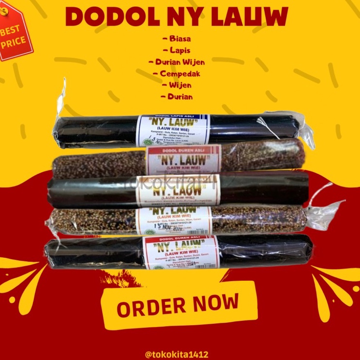 

Dijual Murah Dodol Ny Lauw (Lauw Kim Wie) Halal Tradisional Asli Khas Tangerang Betawi 200 gr