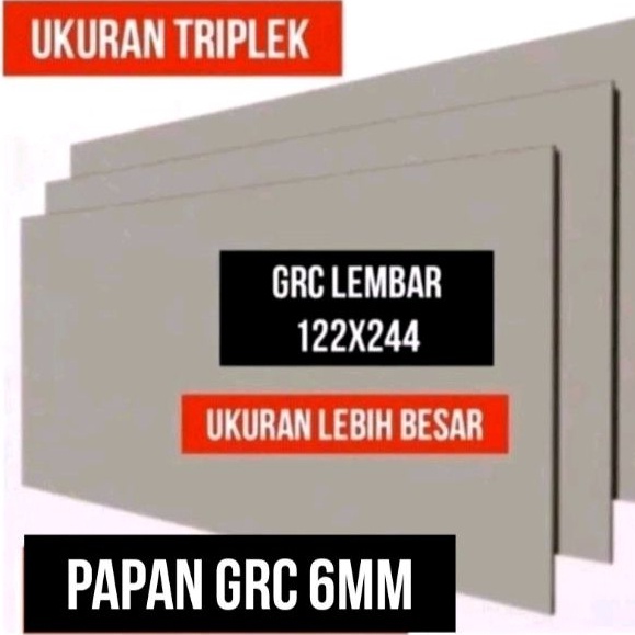 Best Produk Papan GRC 6mm GRC Board 6mm Royal Board 122cmx244cm [Ukuran besar] 6mm GRC v Promo ★★★.