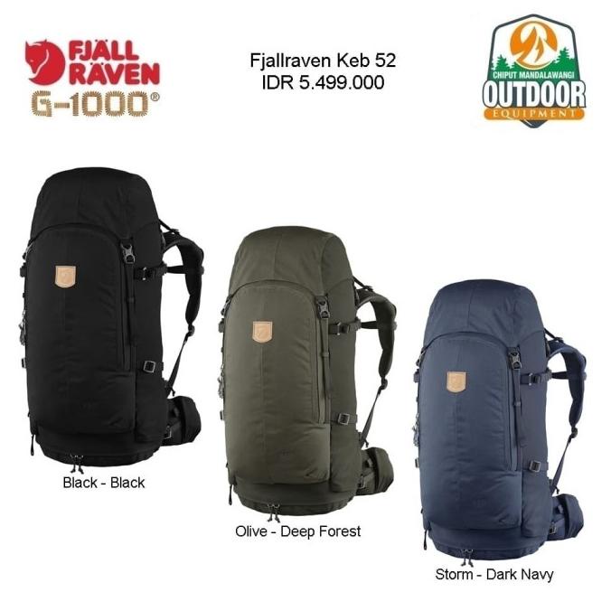 Ready Stock Fjallraven Keb 52 Carrier Tas Gunung