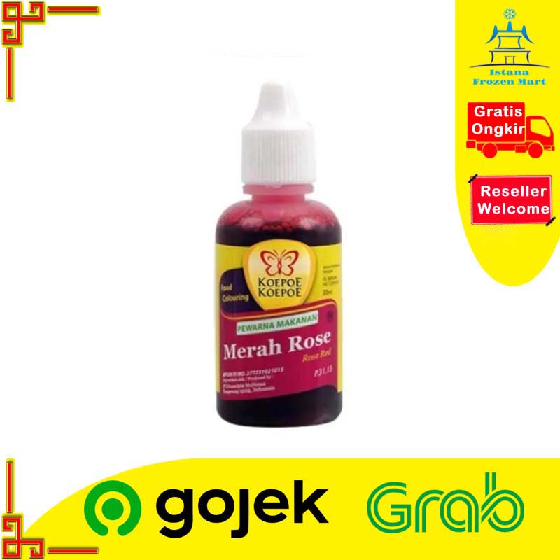 

Pewarna Makanan KOEPOE KOEPOE Merah Rose Kupu 30 ML