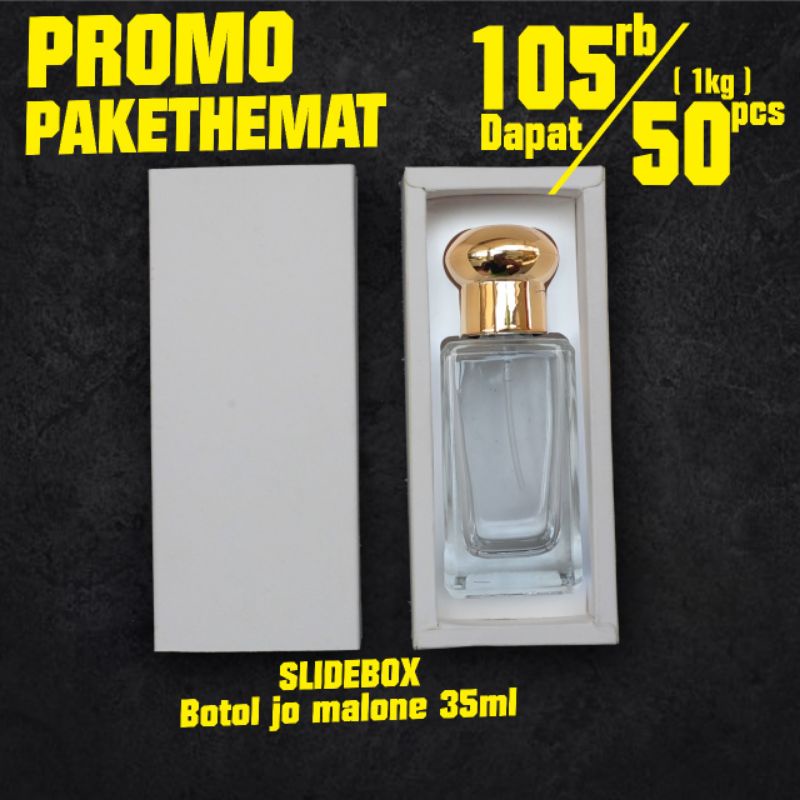 

Mini Sliding Box (Paket hemat 1kg isi 50) box botol jomalone 35ml