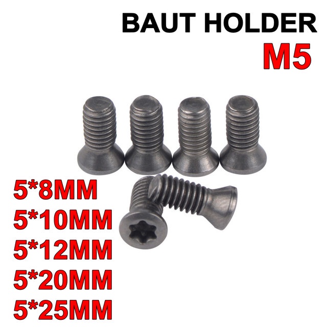 Baut Holder M 5 X 12 Screw Bintang M5X12 Insert Bubut Milling
