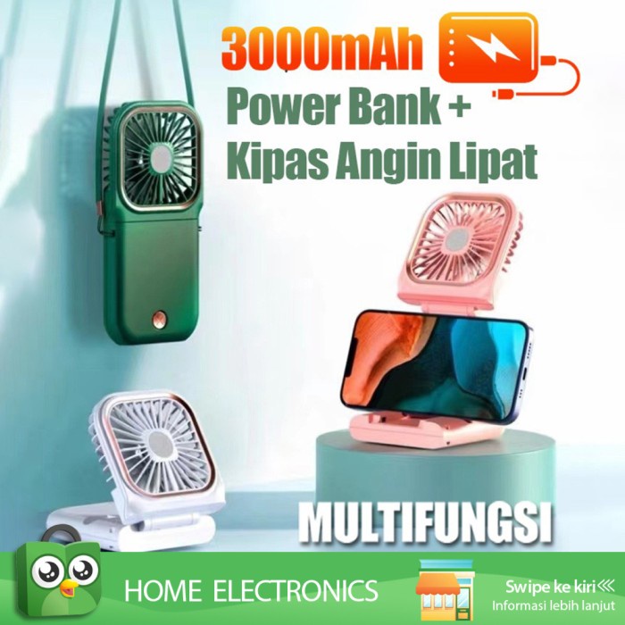 BAYAR DITEMPAT USB kipas angin kecil elektrik portabel lipat gantung leher /KIPAS ANGIN MINI/KIPAS