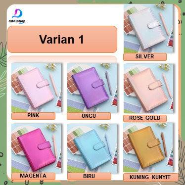 

Binder A6 Polos Glossy Notebook Buku Catatan Agenda Pu Leather Budget