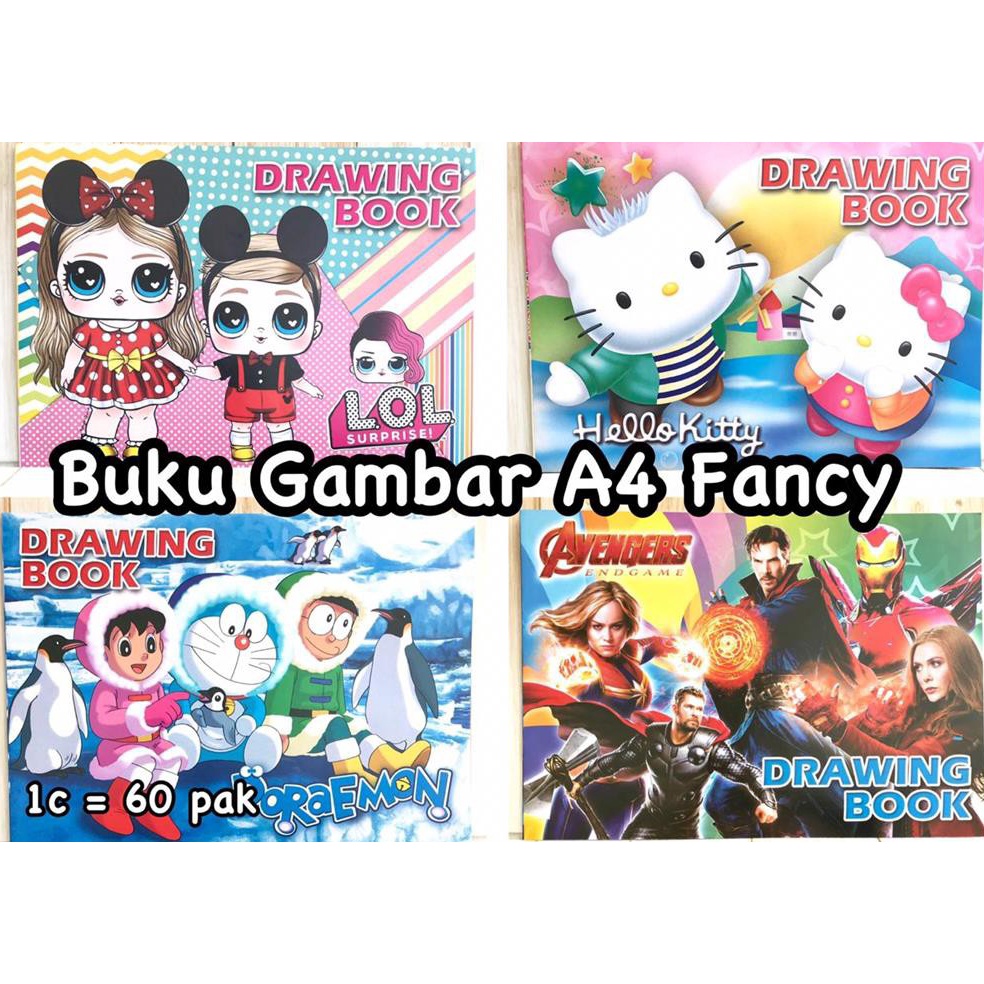 

EZ94 (10 pcs) Buku gambar fancy A4 (1 pak isi 10 pcs) zcc9l