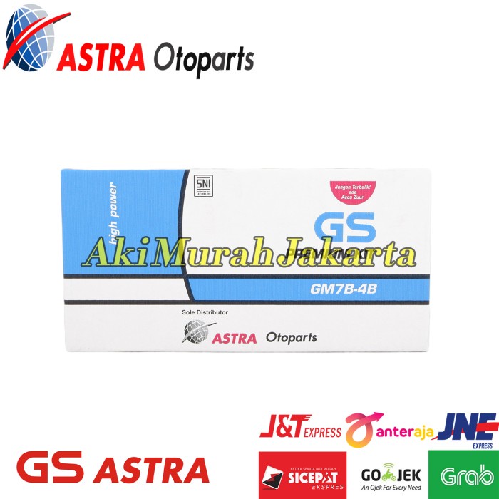 Aki Basah Gs Astra Gm7B-4B Motor Tiger Nouvo Scorpio Accu 12V 7Ah $12