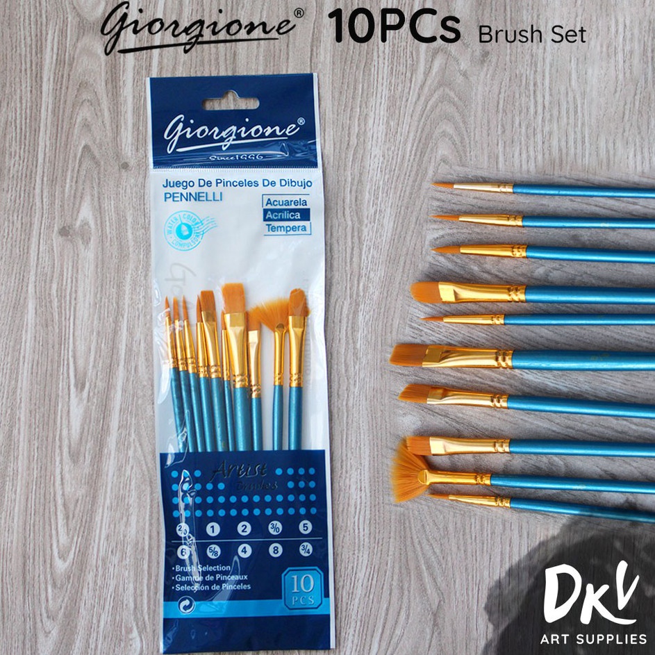 

Dijual Murah Giorgione Brush Set 10 pcs G-198H Kuas Lukis Nylon Ekonomis Harga Termurah
