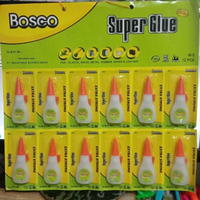 

Produk Unggulan] lem BOSCO W5 GLB-01-BL lem korea lem super glue perekatharga tertera